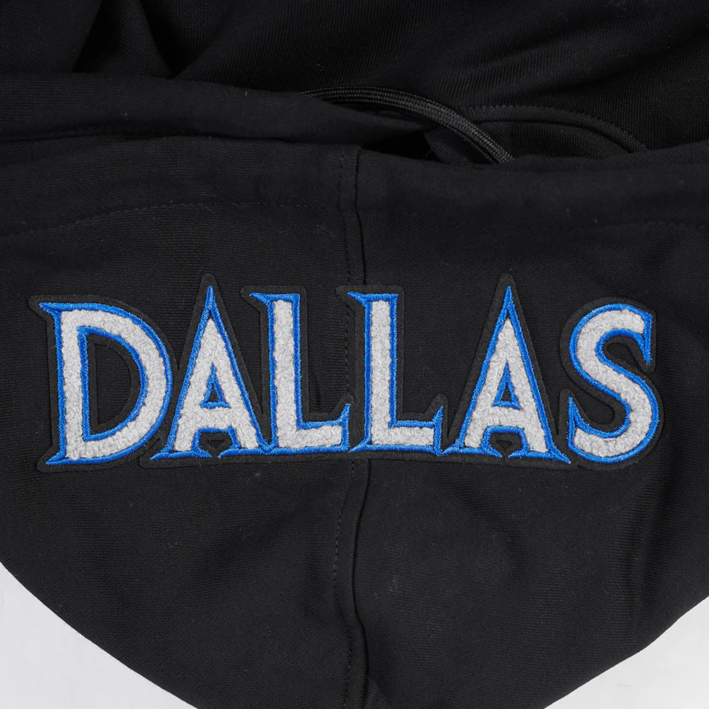 NBA DALLAS MAVERICKS CITY EDITION 25-26 MEN'S RIB FLC PO HOODIE (BLACK/ROYAL BLUE/BLACK) - Image 8