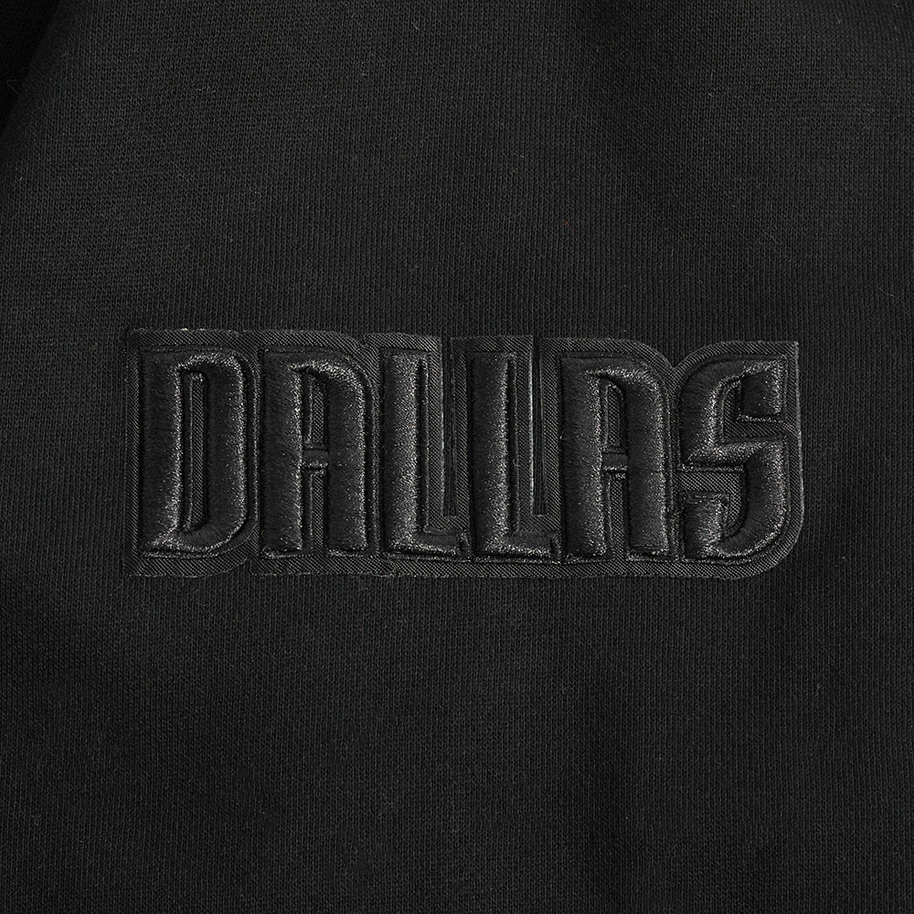 NBA DALLAS MAVERICKS NEUTRAL MEN'S DROP SHOULDER FLC PO HOODIE (BLACK) - Image 6