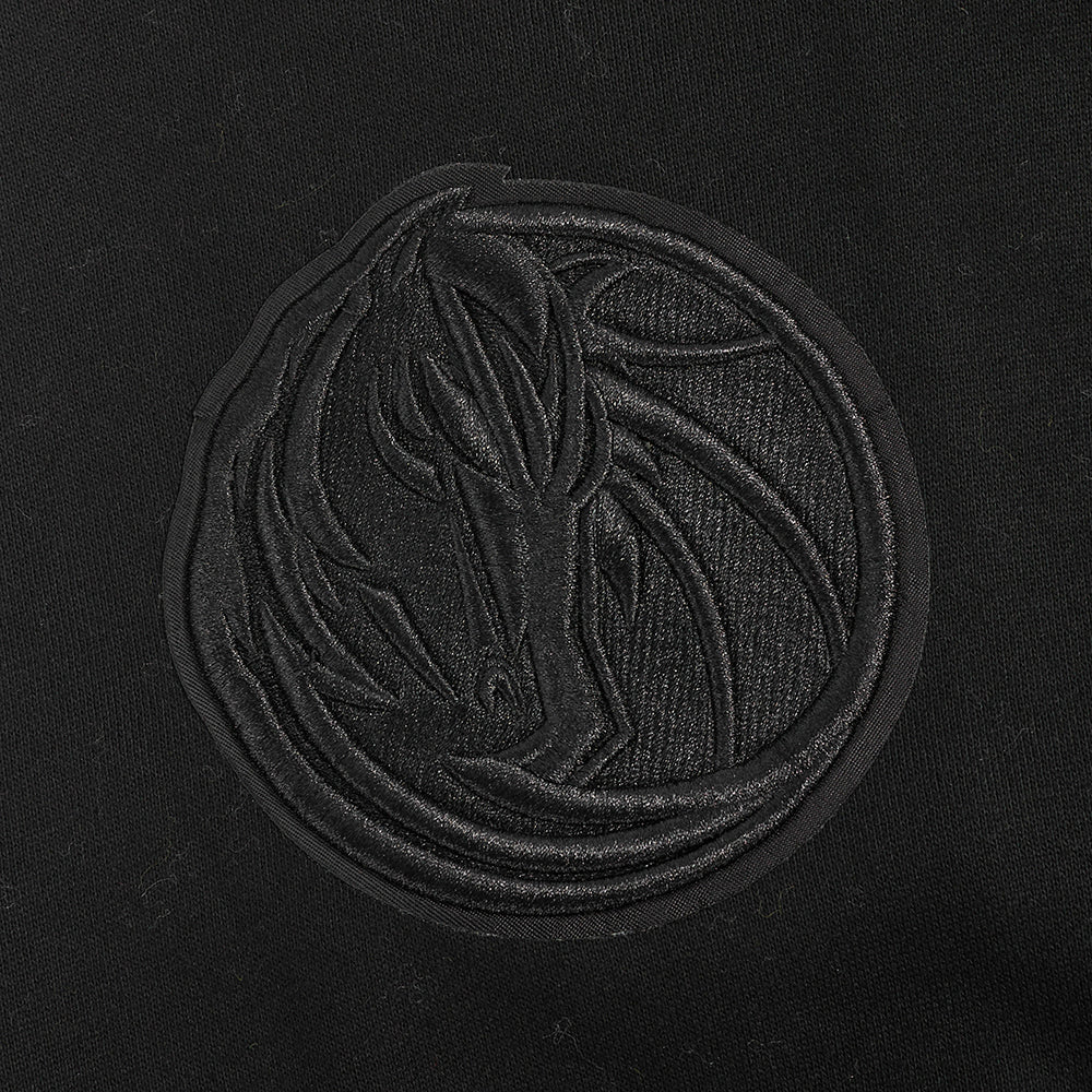 NBA DALLAS MAVERICKS NEUTRAL MEN'S DROP SHOULDER FLC PO HOODIE (BLACK) - Image 7