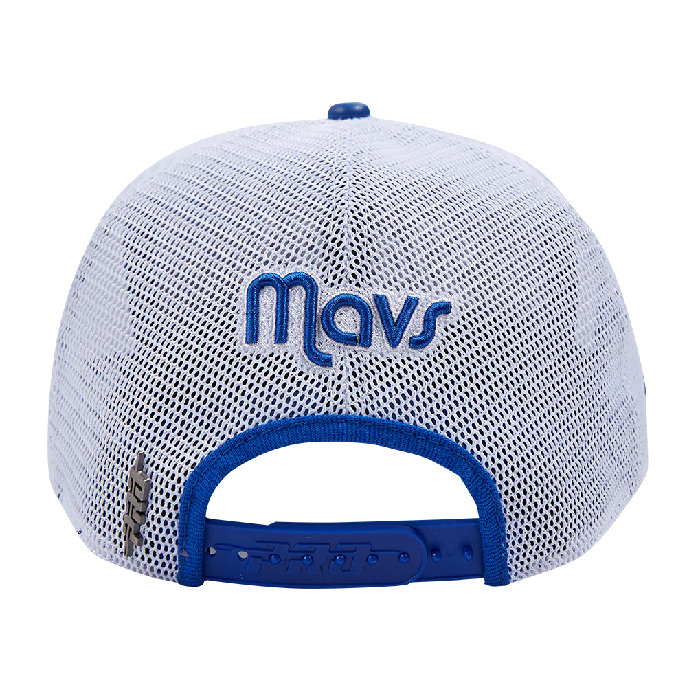NBA DALLAS MAVERICKS SCRIPT TAIL TRUCKER HAT (ROYAL BLUE) - Image 5