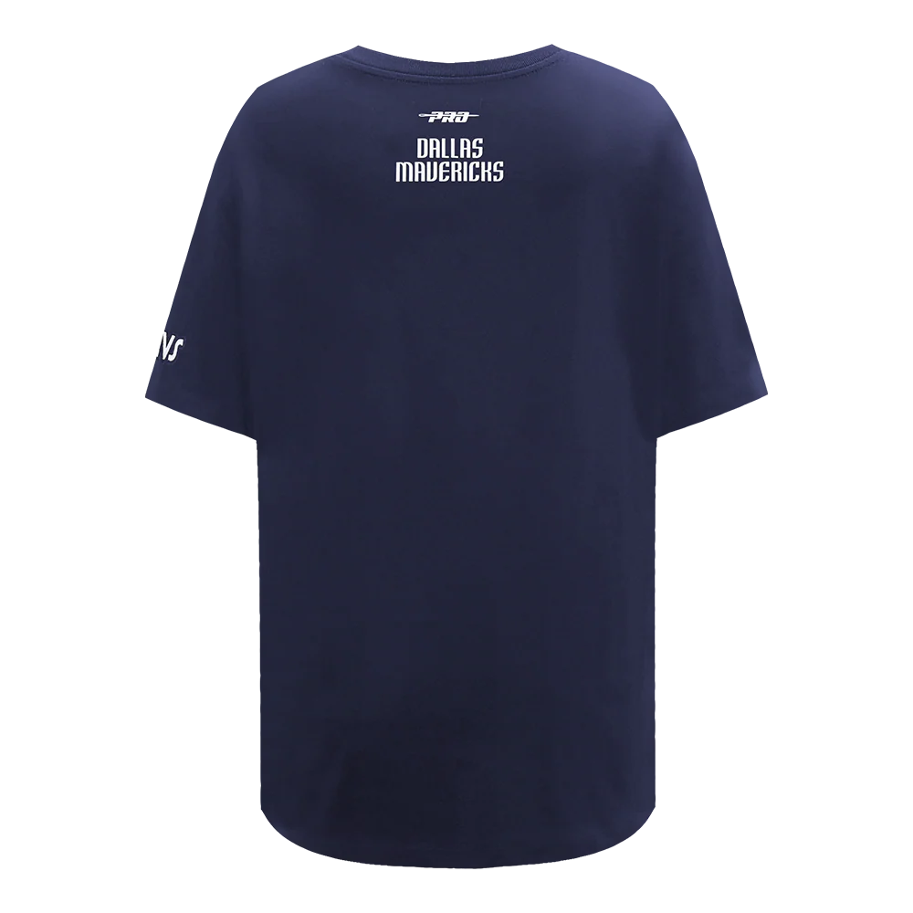 NBA DALLAS MAVERICKS CLASSIC WIND WOMEN'S CTN BF TEE (MIDNIGHT NAVY) - Image 3
