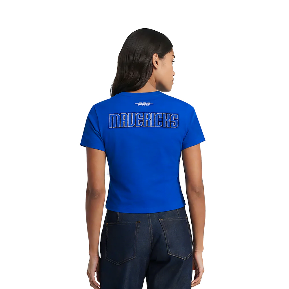 NBA DALLAS MAVERICKS GAME DAY CLASSICS WOMEN'S SJ BABY DOLL TEE (ROYAL BLUE) - Image 2
