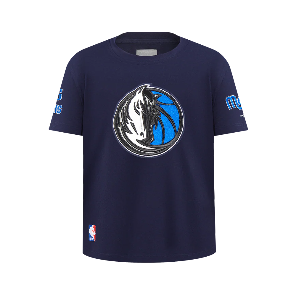 NBA DALLAS MAVERICKS RETRO CLASSIC BIG BOY'S SS TEE (MIDNIGHT NAVY) - Image 4
