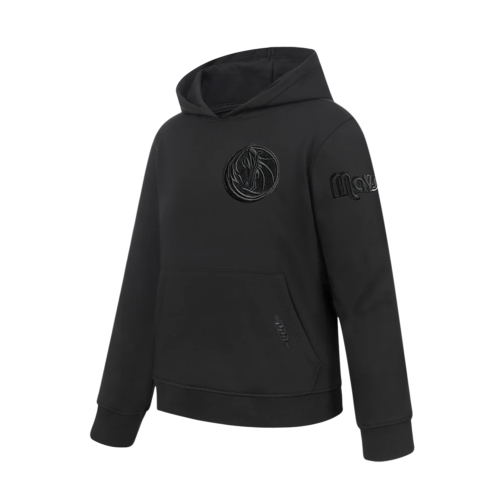 NBA DALLAS MAVERICKS TRIPLE BLACK BIG BOYS FLC PO HOODIE (BLACK) - Image 2