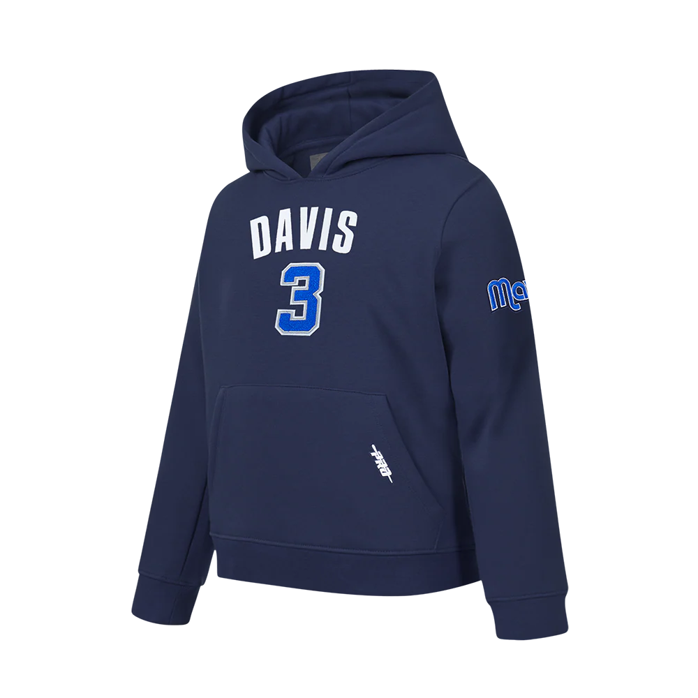 NBA DALLAS MAVERICKS ANTHONY DAVIS #3 CLASSIC PNN BIG BOY'S FLEECE PO H (MIDNIGHT NAVY) - Image 5