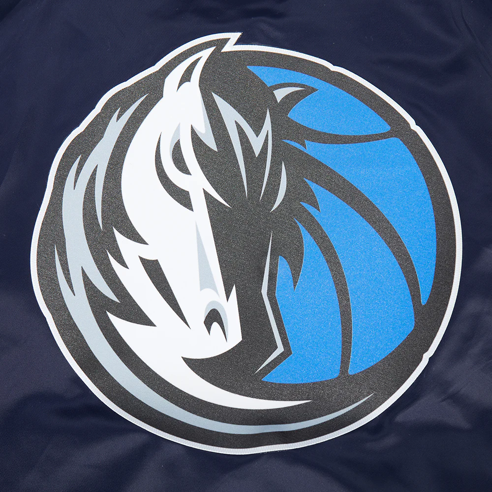 NBA DALLAS MAVERICKS CLASSIC BIG BOYS SATIN JACKET (MIDNIGHT NAVY) - Image 9