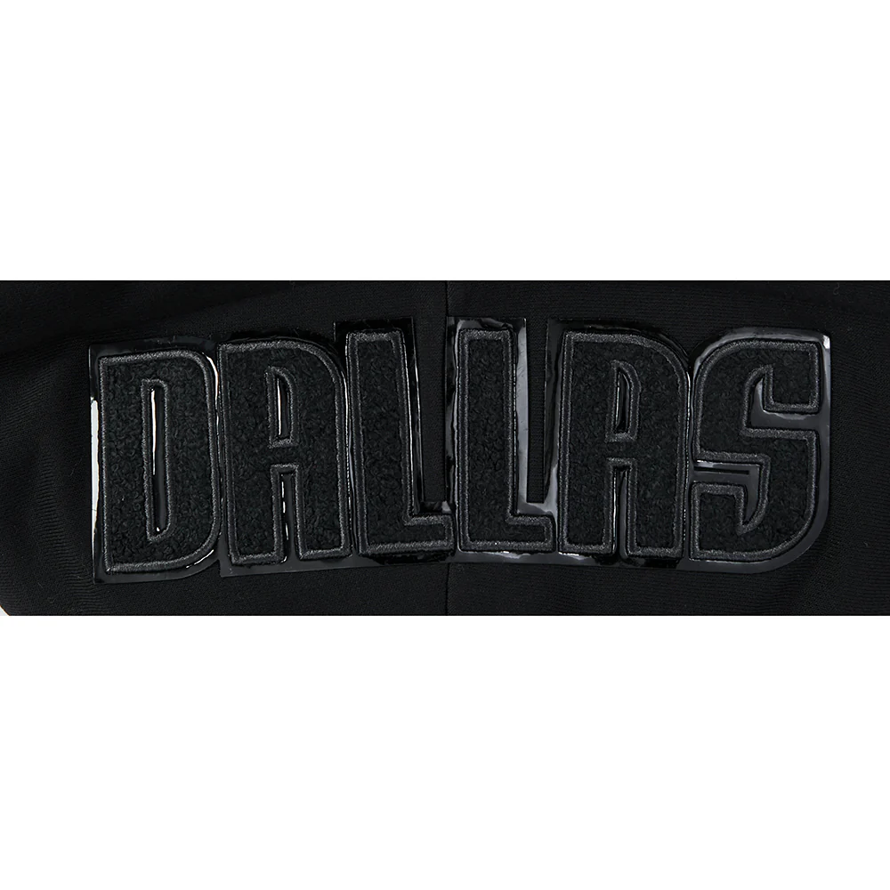 NBA DALLAS MAVERICKS TRIPLE BLACK WOMEN'S FLC PO HOODIE (TRIPLE BLACK) - Image 6
