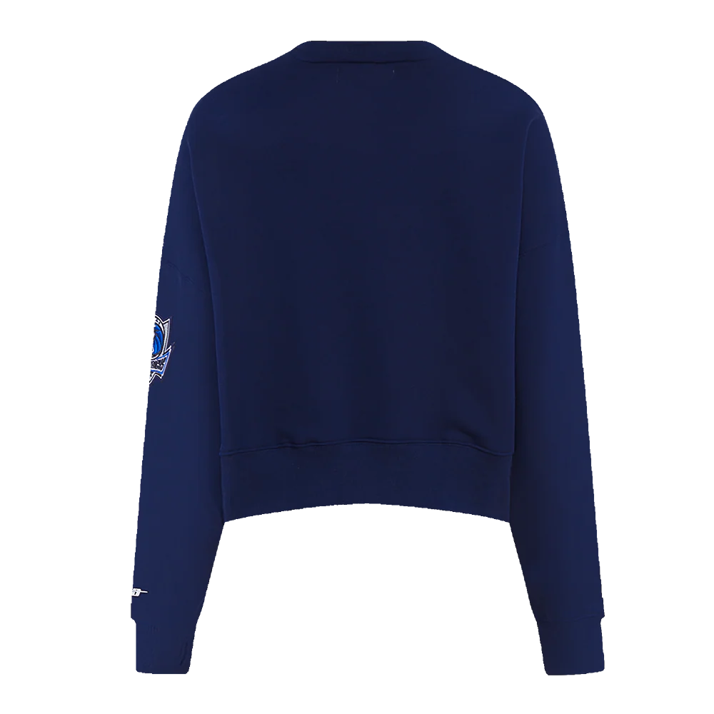 NBA DALLAS MAVERICKS JEWELS WOMEN'S FLC CREWNECK (MIDNIGHT NAVY) - Image 3