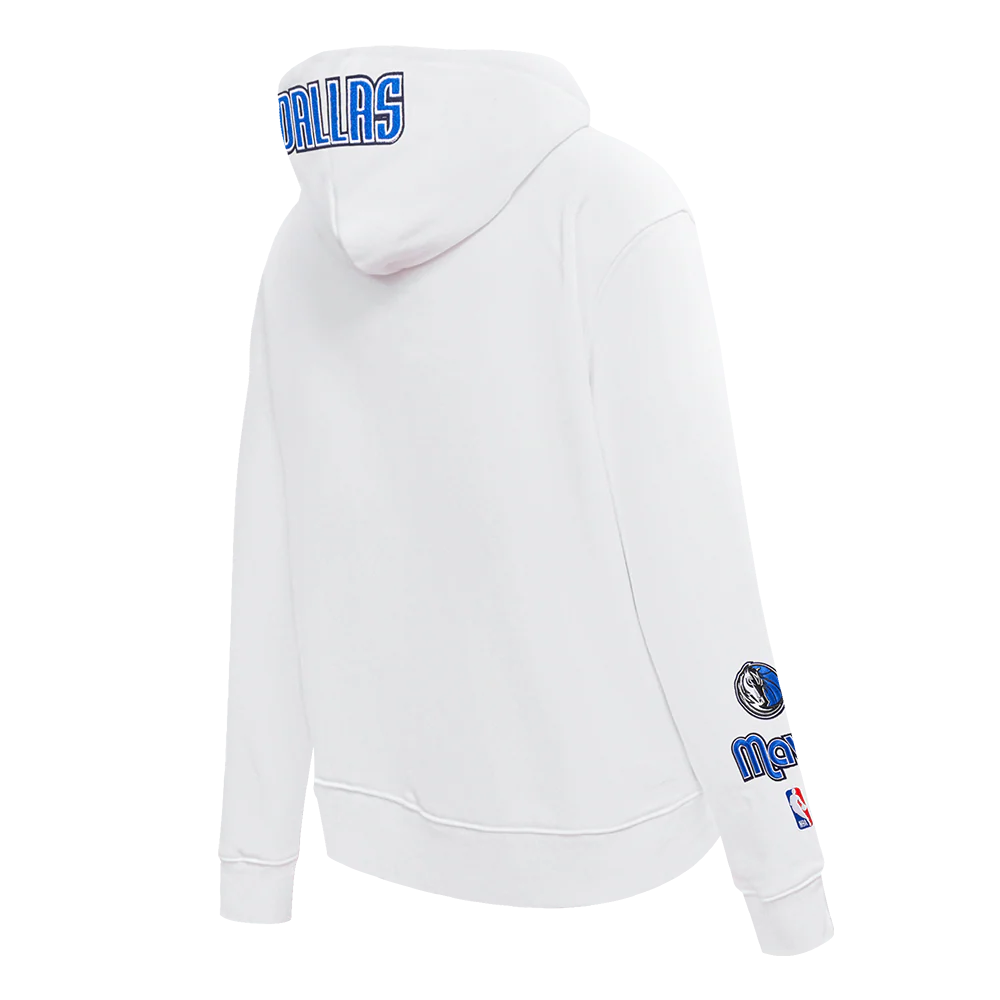 NBA DALLAS MAVERICKS CLASSIC WOMEN'S FLC PO HOODIE (WHITE) - Image 4