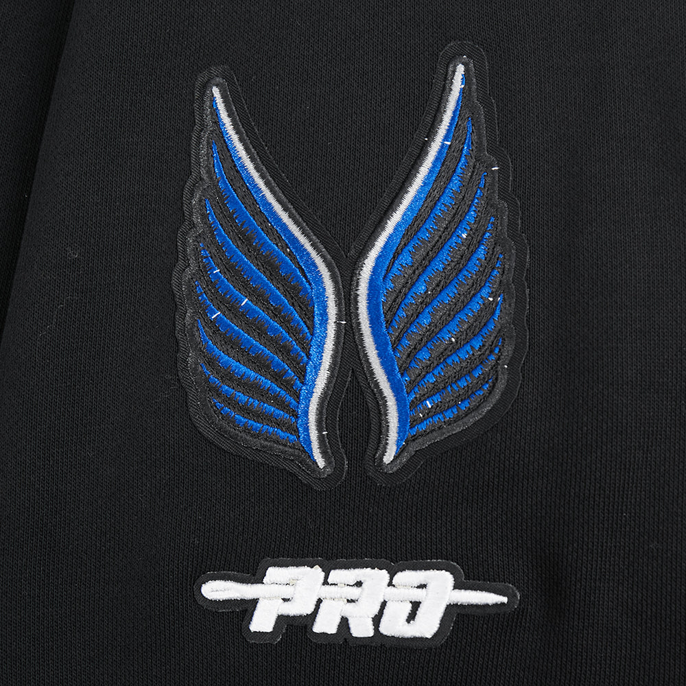 NBA DALLAS MAVERICKS CITY EDITION 25-26 WOMEN'S RIB FLC CROPPED PO HOODIE (BLACK/ROYAL BLUE/BLACK) - Image 6