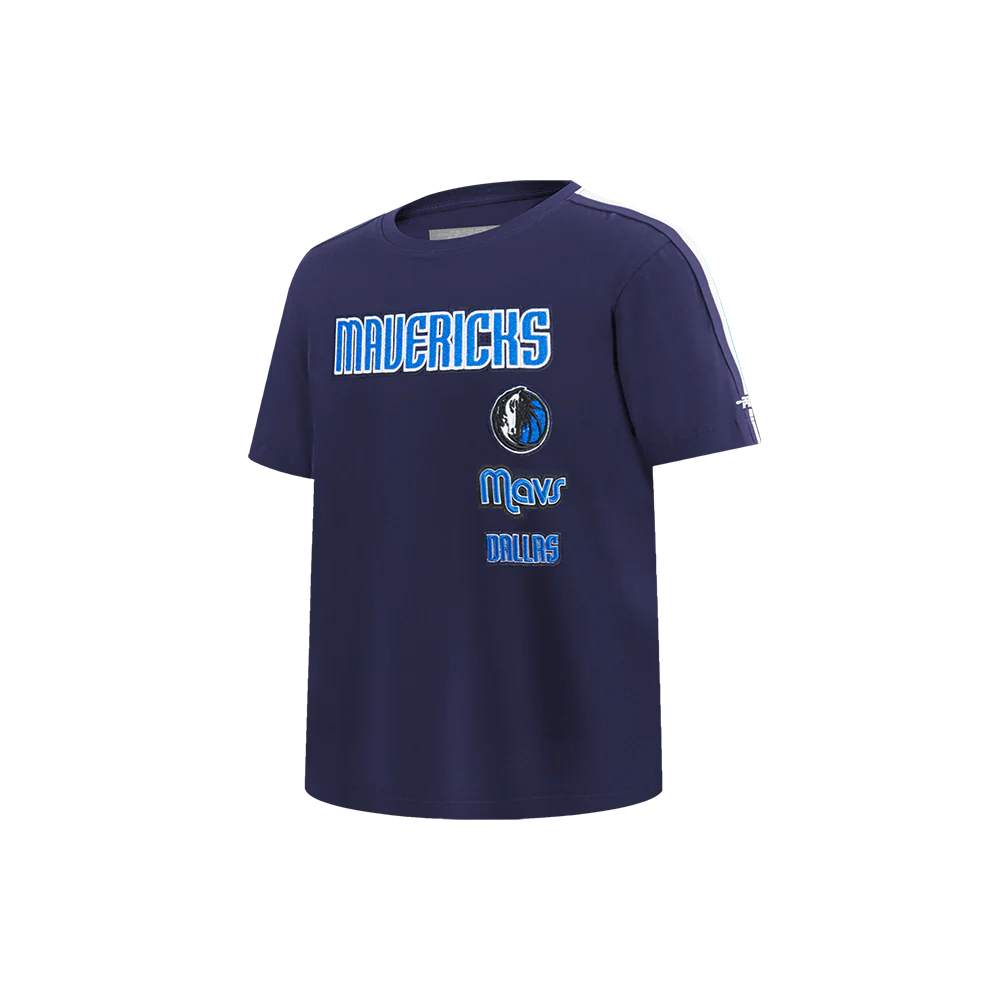 NBA DALLAS MAVERICKS RETRO CLASSIC LITTLE BOYS SHORT SLEEVE TAPING TEE (MIDNIGHT NAVY) - Image 2