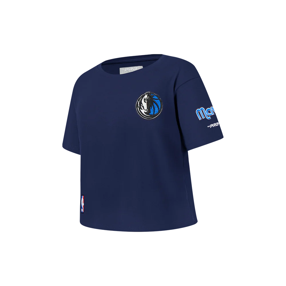 NBA DALLAS MAVERICKS CLASSIC LITTLE GIRLS SHORT SLEEVE BOXY TEE (MIDNIGHT NAVY) - Image 2