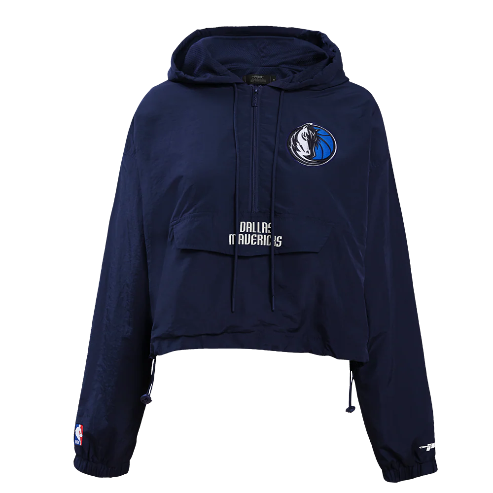 NBA DALLAS MAVERICKS CLASSIC WIND WOVEN WOMEN'S 1/2 JACKET (MIDNIGHT NAVY)