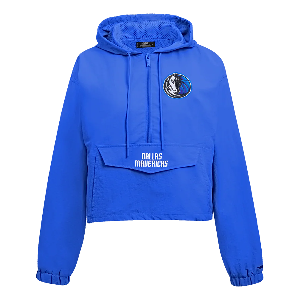 NBA DALLAS MAVERICKS CLASSIC WIND WOVEN WOMEN'S 1/2 JACKET (ROYAL BLUE)
