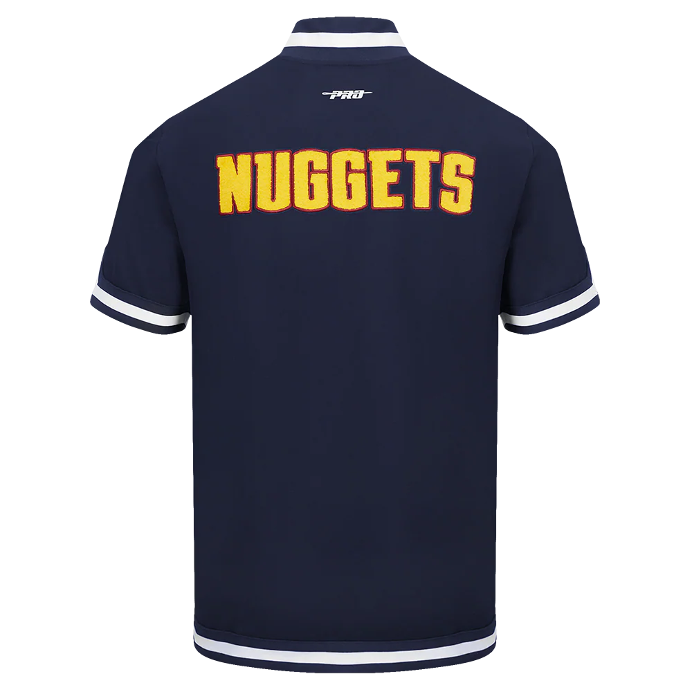 NBA DENVER NUGGETS NIKOLA JOKIC #15 CLASSIC MEN'S PRO SS DOUBLE KNIT JACKET (MIDNIGHT NAVY) - Image 3