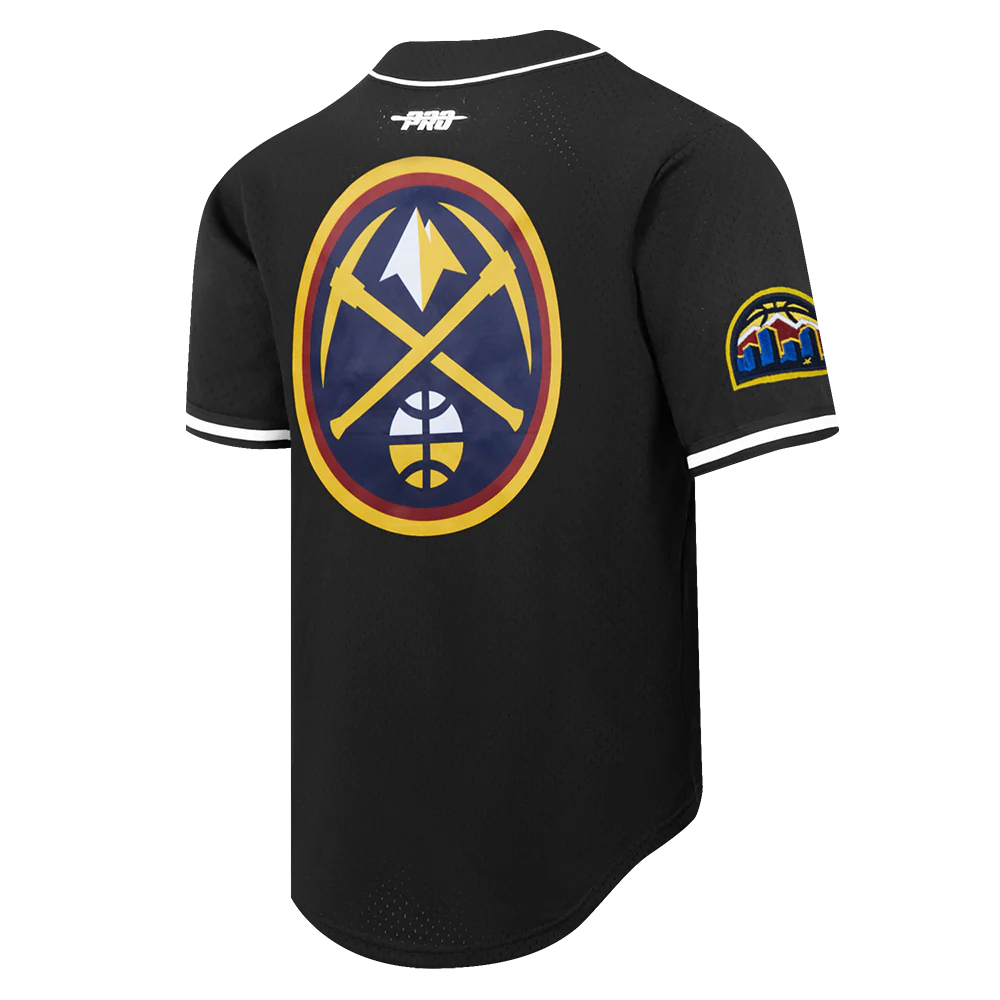 NBA DENVER NUGGETS NIKOLA JOKIC #15 CLASSIC PLAYER NAME AND NUMBER MEN'S MESH BUTTON DOWN SHIRT - Image 4