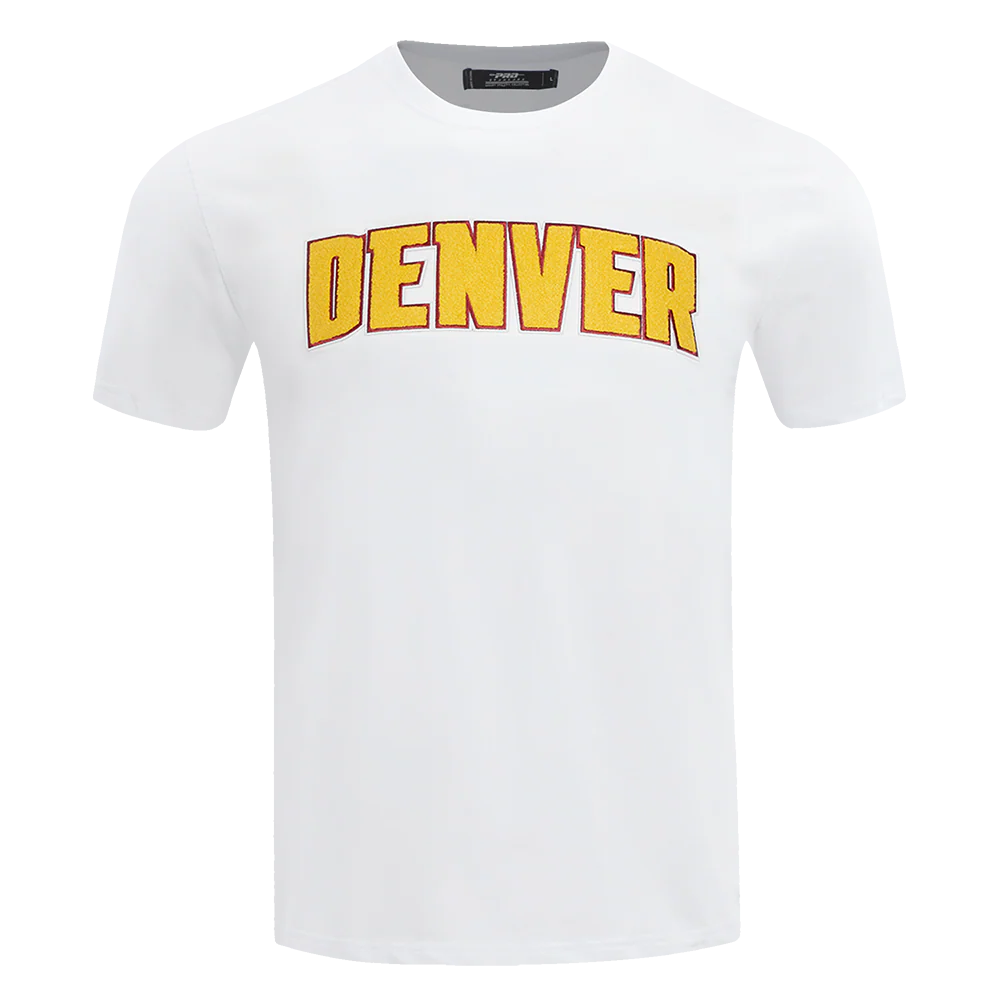 NBA DENVER NUGGETS CLASSIC CHENILLE MEN'S TEE (WHITE) - Image 3
