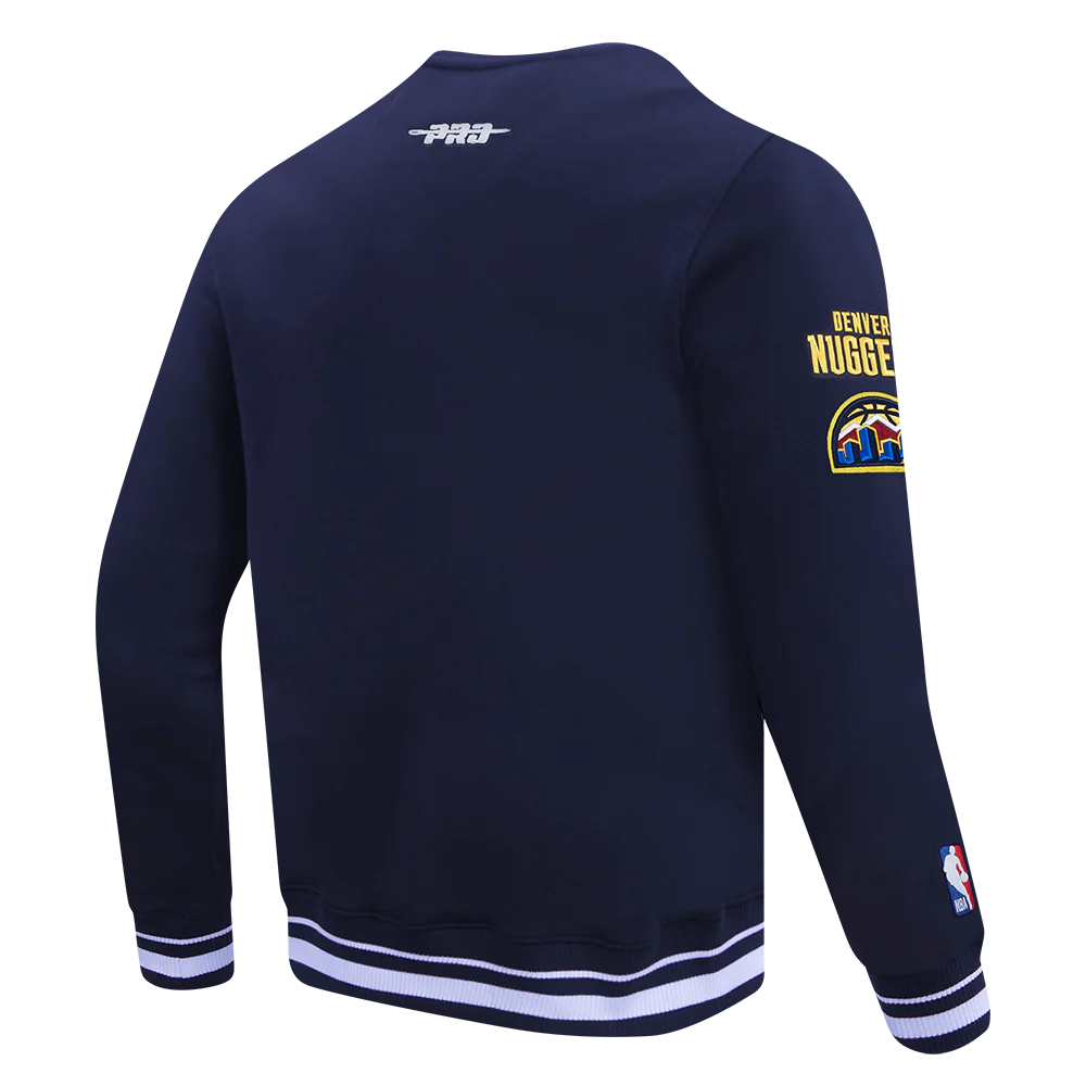 NBA DENVER NUGGETS MASHUP MEN'S RIB CREWNECK (MIDNIGHT NAVY) - Image 4