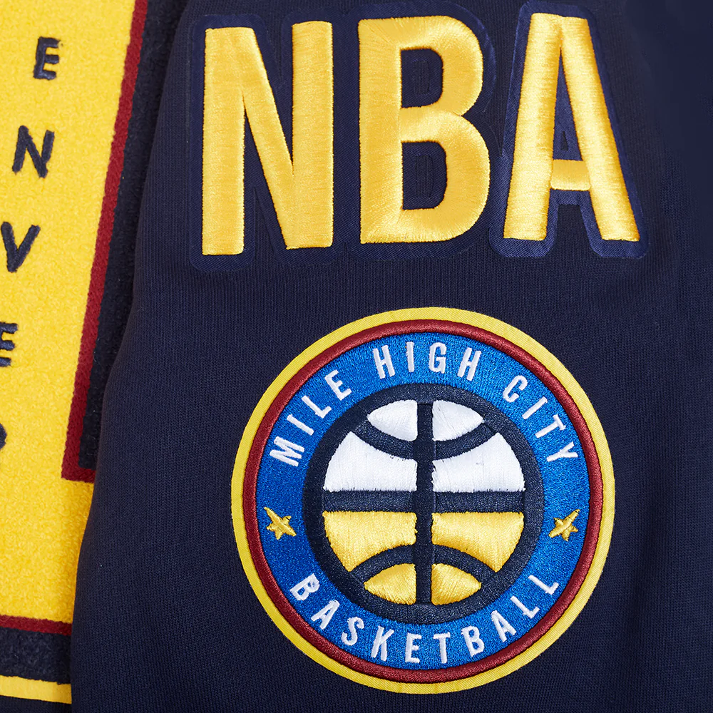 NBA DENVER NUGGETS MASHUP MEN'S RIB CREWNECK (MIDNIGHT NAVY) - Image 6