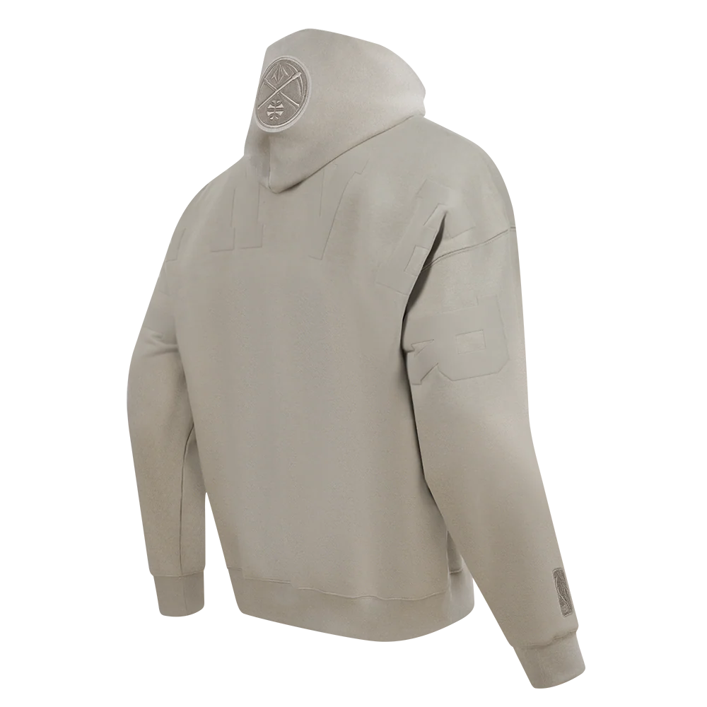 NBA DENVER NUGGETS WINGSPAN MEN'S DROP SHOULDER FLEECE PULLOVER HOODIE (TAUPE) - Image 5
