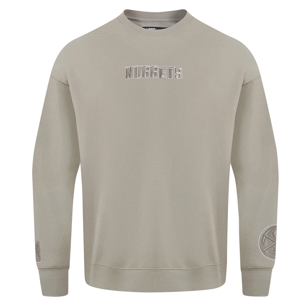 NBA DENVER NUGGETS WINGSPAN MEN'S DROP SHOULDER FLEECE CREWNECK (TAUPE) - Image 3