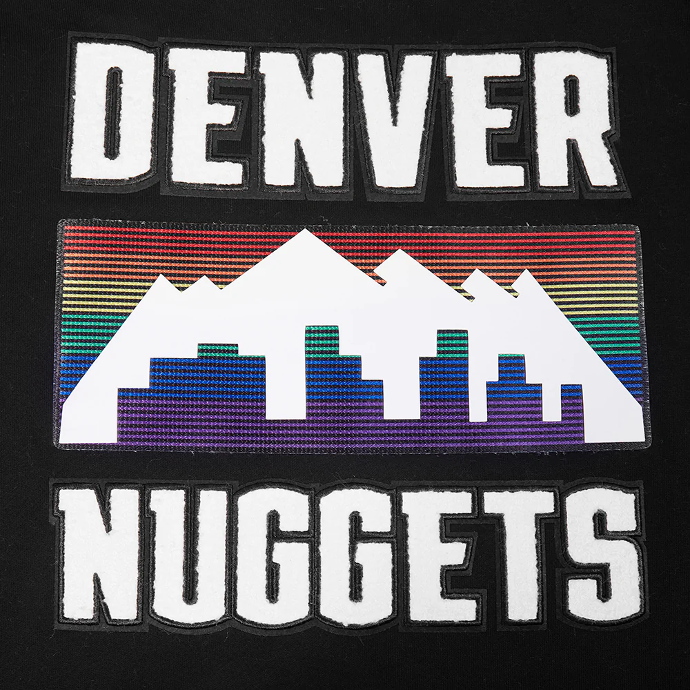 NBA DENVER NUGGETS CITY EDITION 25-26 MEN'S RIB FLC PO HOODIE (BLACK) - Image 13