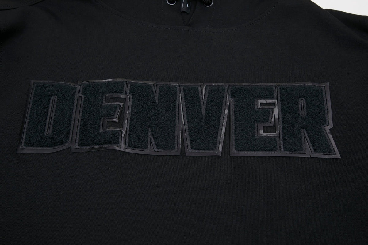NBA DENVER NUGGETS TRIPLE BLACK MEN'S PULLOVER HOODIE (TRIPLE BLACK) - Image 6