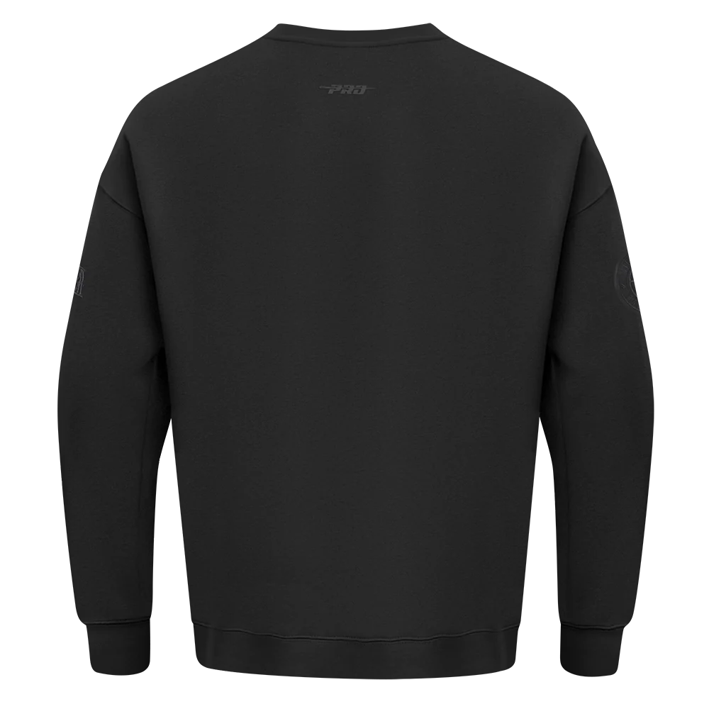 NBA DENVER NUGGETS NEUTRAL MEN'S DROP SHOULDER FLC CREWNECK (BLACK) - Image 3