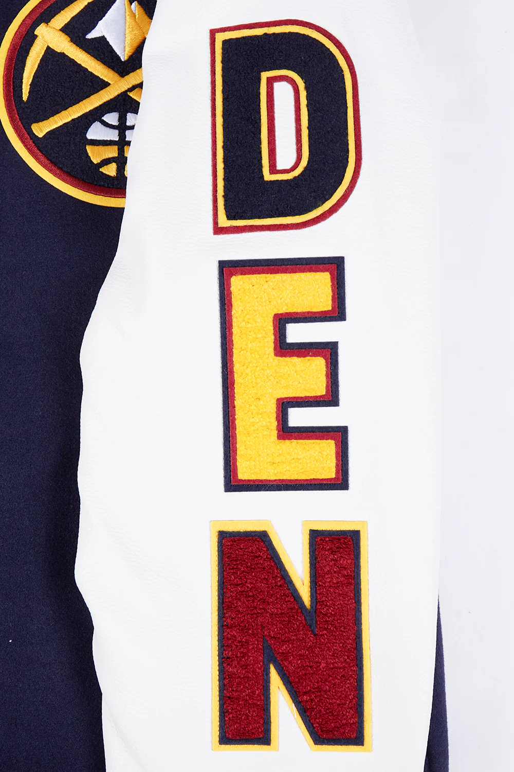 NBA DENVER NUGGETS SCRIPT TAIL MEN'S RIB WOOL VARSITY (MIDNIGHT NAVY/WHITE) - Image 8