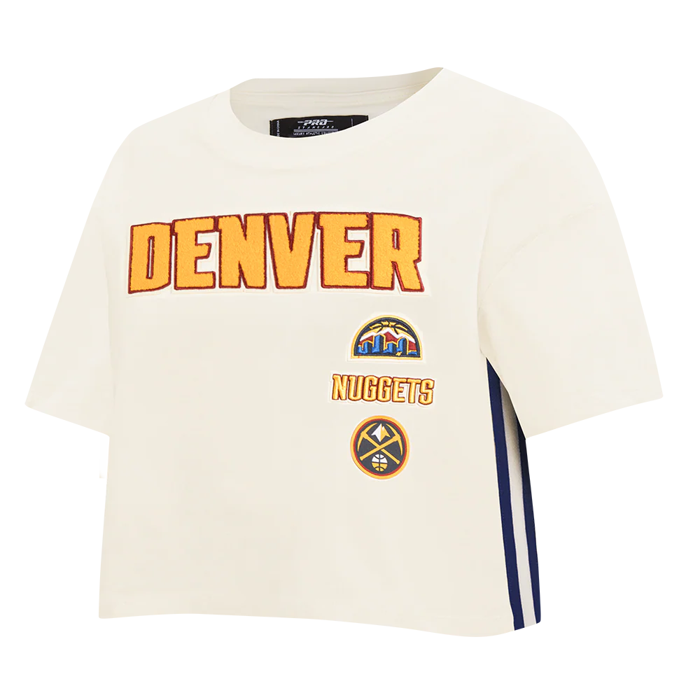 NBA DENVER NUGGETS RETRO CLASSIC WOMEN'S SJ BOXY TEE (EGGSHELL) - Image 2