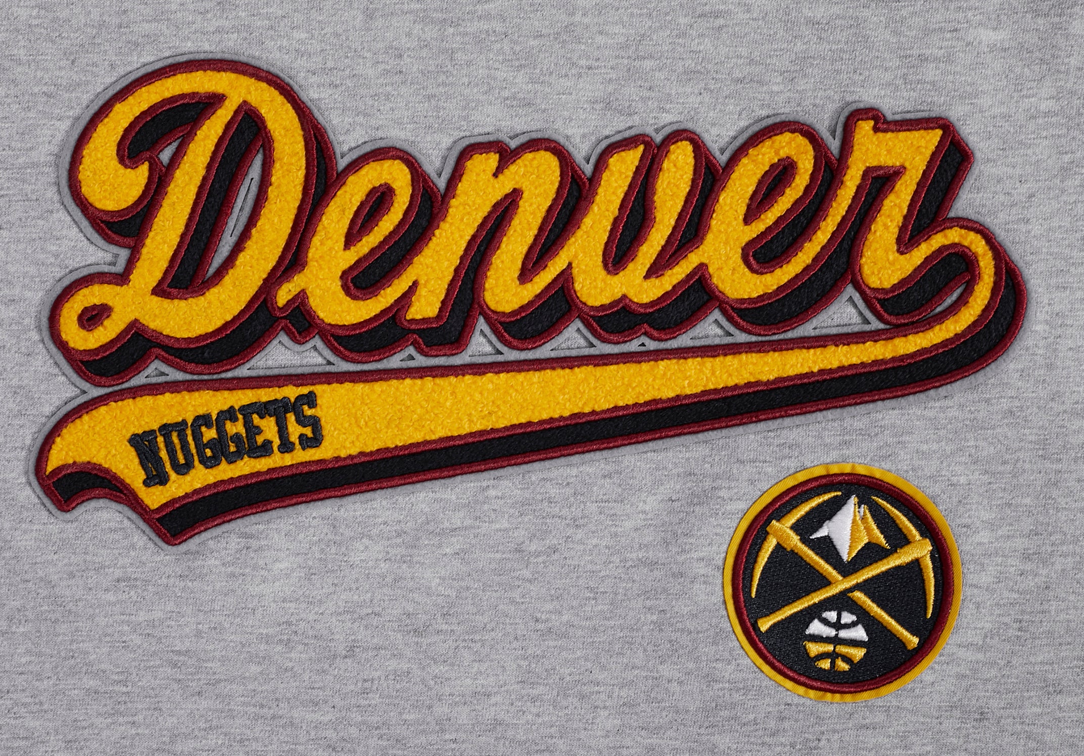 NBA DENVER NUGGETS SCRIPT TAIL WOMEN'S BOYFRIEND TEE (HEATHER GREY) - Image 5