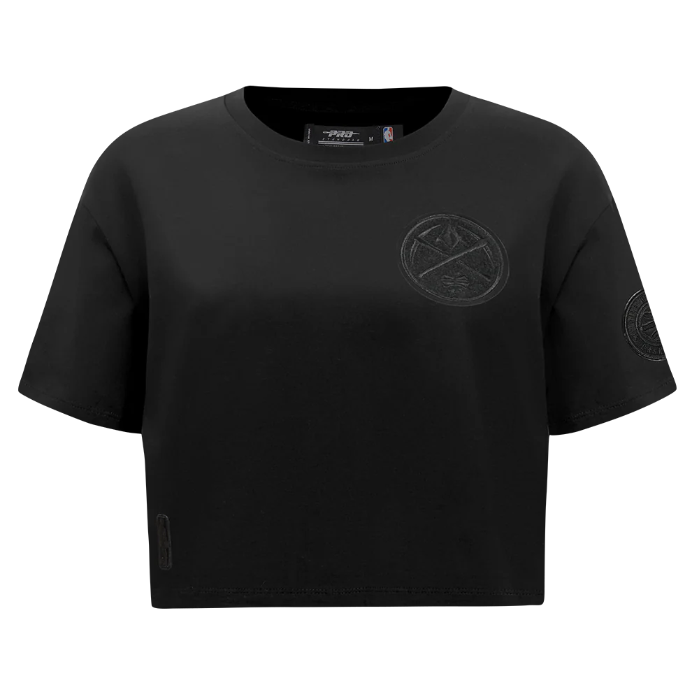 NBA DENVER NUGGETS TRIPLE BLACK WOMEN'S SJ BOXY TEE (TRIPLE BLACK WOMEN'S)