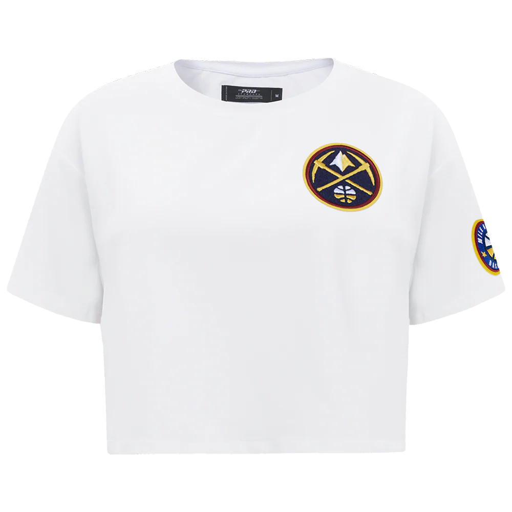 NBA DENVER NUGGETS CLASSIC WOMEN'S BOXY TEE (WHITE)