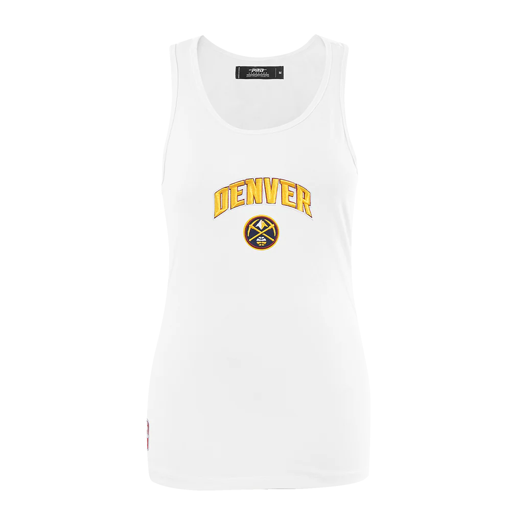 NBA DENVER NUGGETS CLASSIC WOMEN'S RELAXED FIT RACERBACK (WHITE)