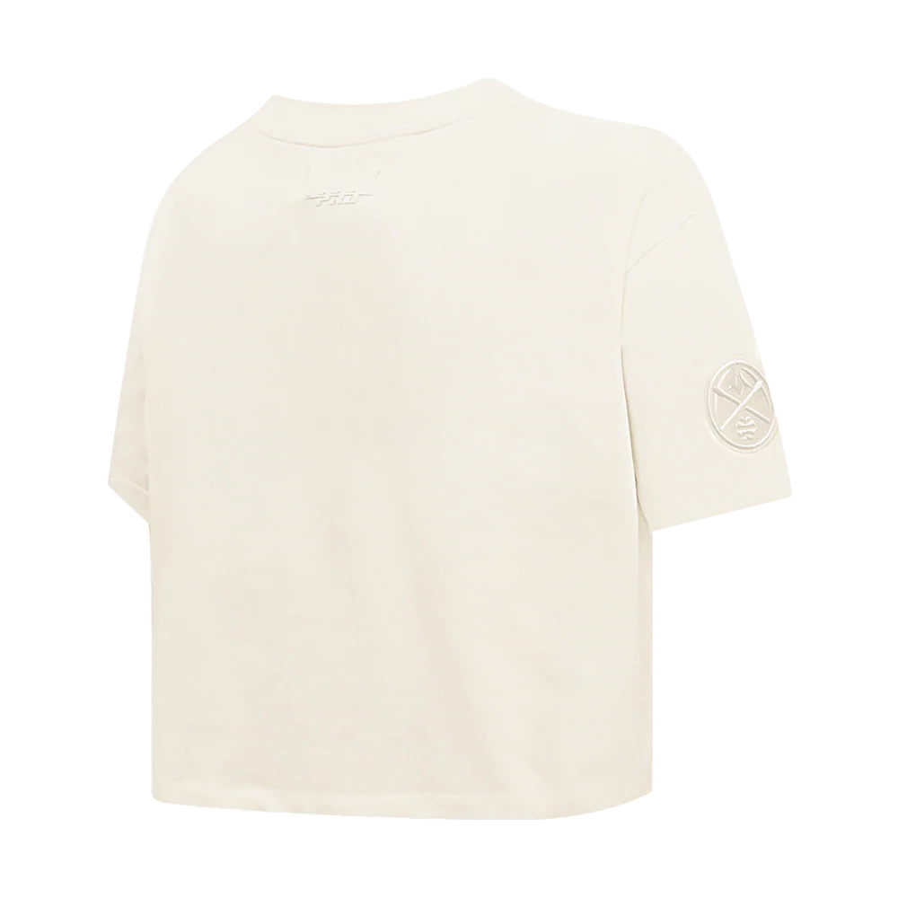 NBA DENVER NUGGETS NEUTRAL WOMEN'S BOXY TEE (EGGSHELL) - Image 4