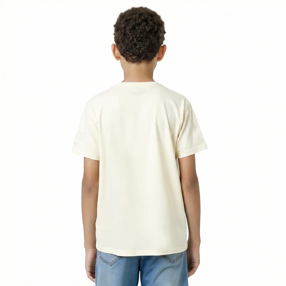NBA DENVER NUGGETS NEUTRAL BIG BOYS SHORT SLEEVE TEE (EGGSHELL) - Image 2