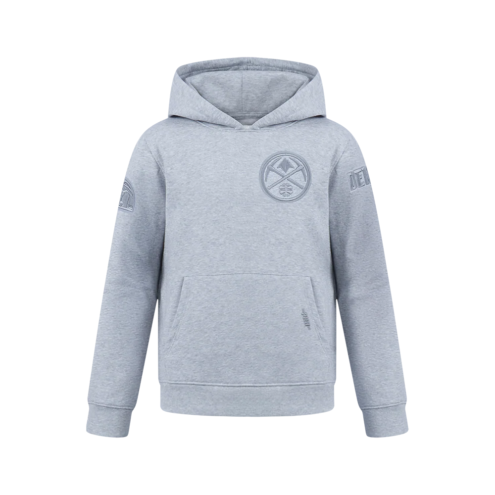 NBA DENVER NUGGETS NEUTRAL BIG BOYS FLC PO HOODIE (DARK HEATHER GRAY)