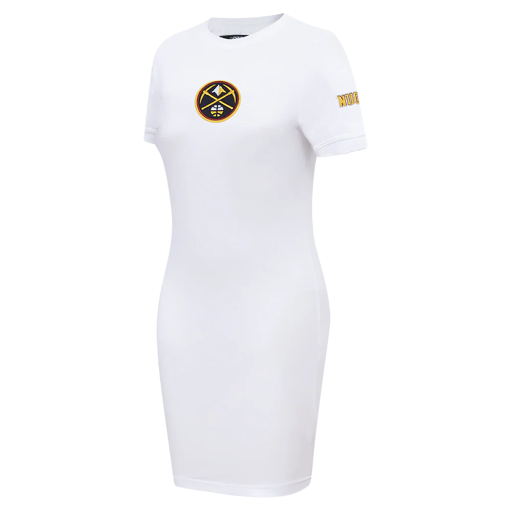 NBA DENVER NUGGETS CLASSIC WOMEN'S BODYCON DRESS (WHITE) - Image 2