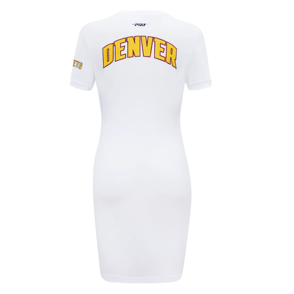 NBA DENVER NUGGETS CLASSIC WOMEN'S BODYCON DRESS (WHITE) - Image 3