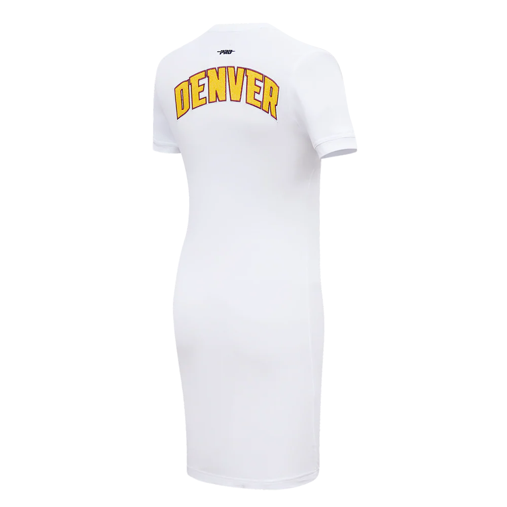 NBA DENVER NUGGETS CLASSIC WOMEN'S BODYCON DRESS (WHITE) - Image 4