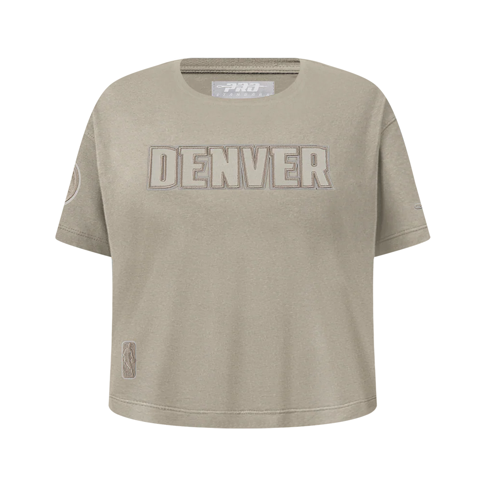 NBA DENVER NUGGETS NEUTRAL BIG GIRLS SS BOXY TEE (TAUPE)