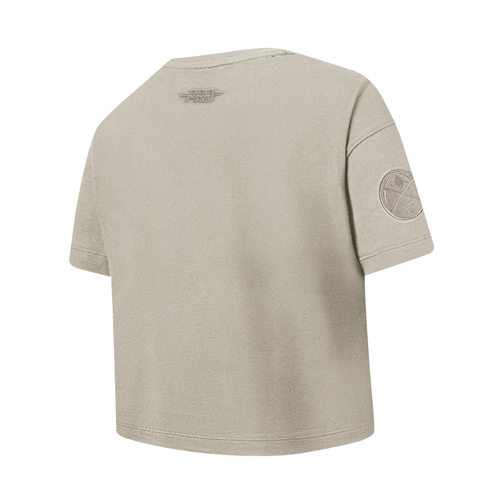 NBA DENVER NUGGETS NEUTRAL BIG GIRLS SS BOXY TEE (TAUPE) - Image 4
