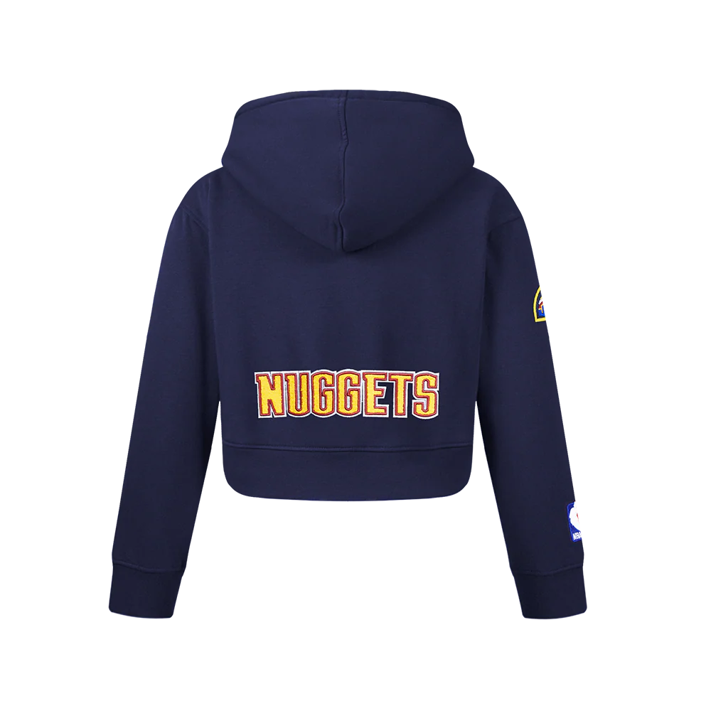 NBA DENVER NUGGETS CLASSIC BIG GIRLS FLEECE FULL ZIP HOODIE (MIDNIGHT NAVY) - Image 3