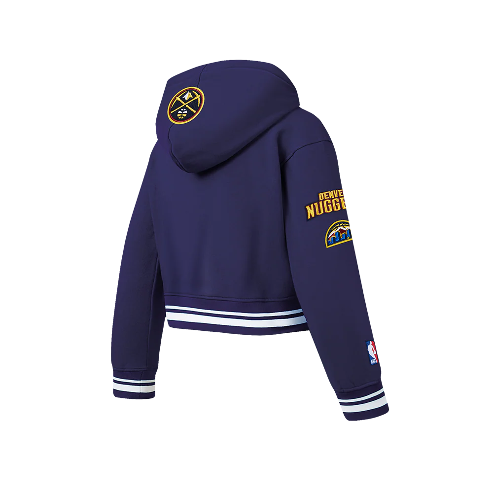 DENVER NUGGETS RETRO CLASSIC BIG GIRL'S RIB FLC PO HOODIE (MIDNIGHT NAVY) - Image 4