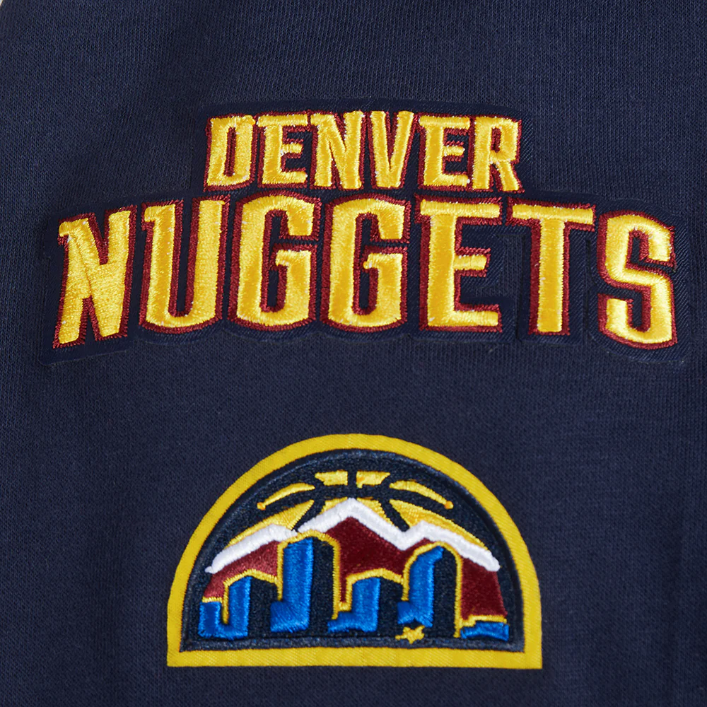DENVER NUGGETS RETRO CLASSIC BIG GIRL'S RIB FLC PO HOODIE (MIDNIGHT NAVY) - Image 6