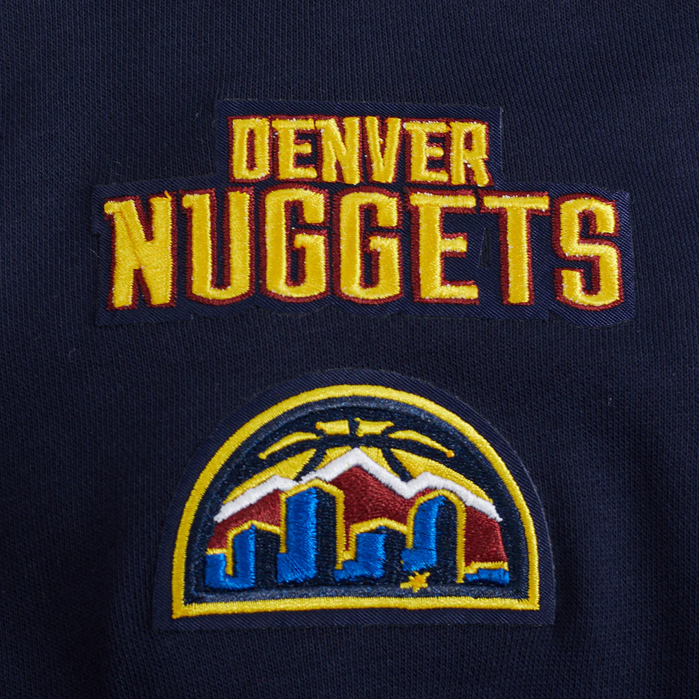 NBA DENVER NUGGETS RETRO CLASSIC WOMEN'S RIB CROPPED PULLOVER HOODIE (MIDNIGHT NAVY) - Image 6