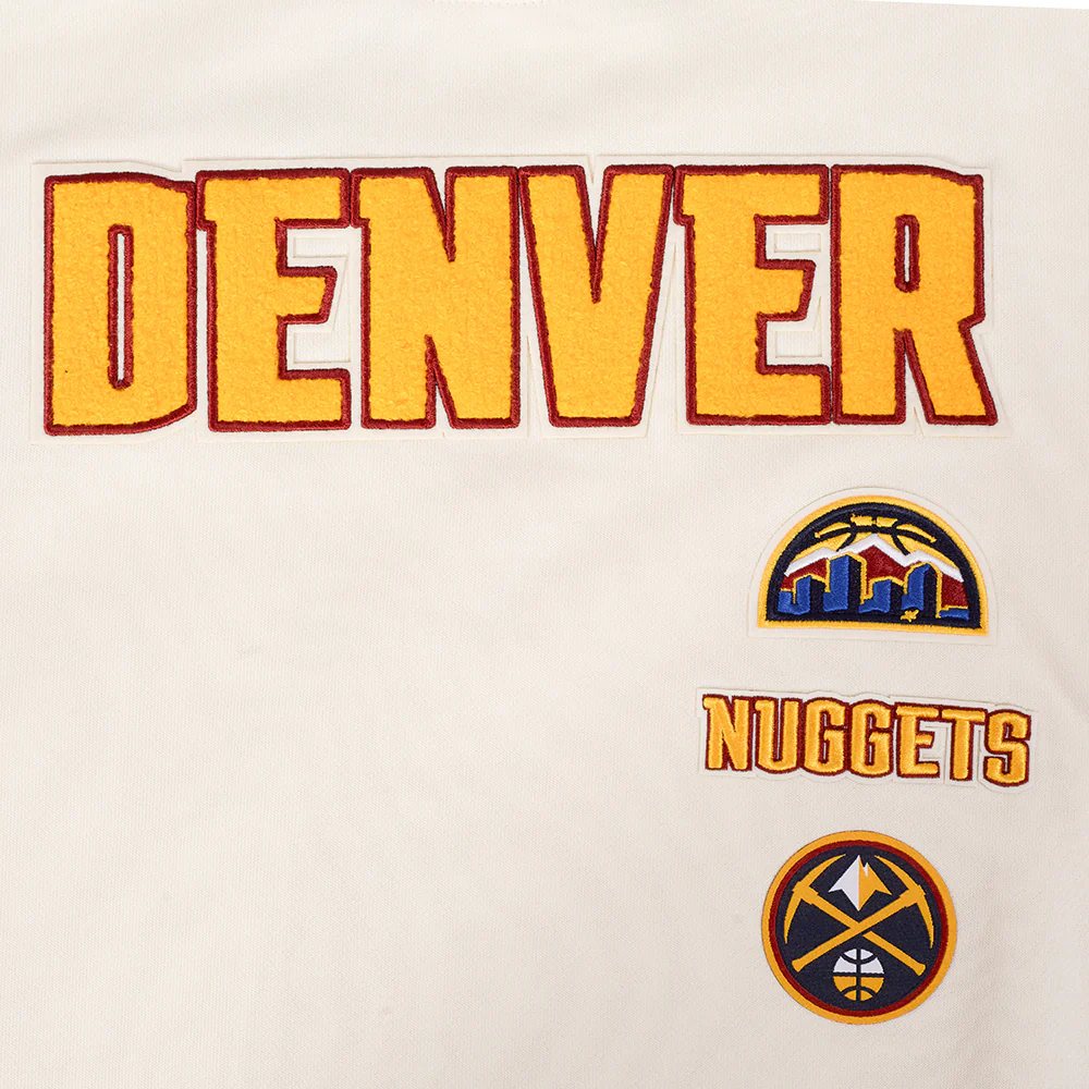 NBA DENVER NUGGETS RETRO CLASSIC WOMEN'S RIB CREWNECK (EGGSHELL/ MIDNIGHT NAVY) - Image 5
