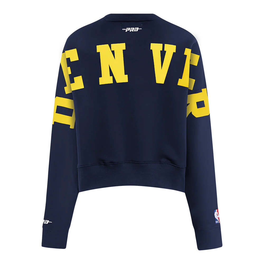 NBA DENVER NUGGETS WINGSPAN WOMEN'S FLC CREWNECK (MIDNIGHT NAVY)