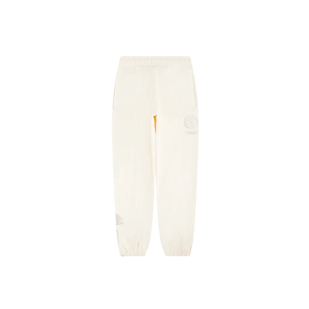 NBA DENVER NUGGETS NEUTRAL LITTLE BOYS FLEECE SWEATPANT (EGGSHELL) - Image 4