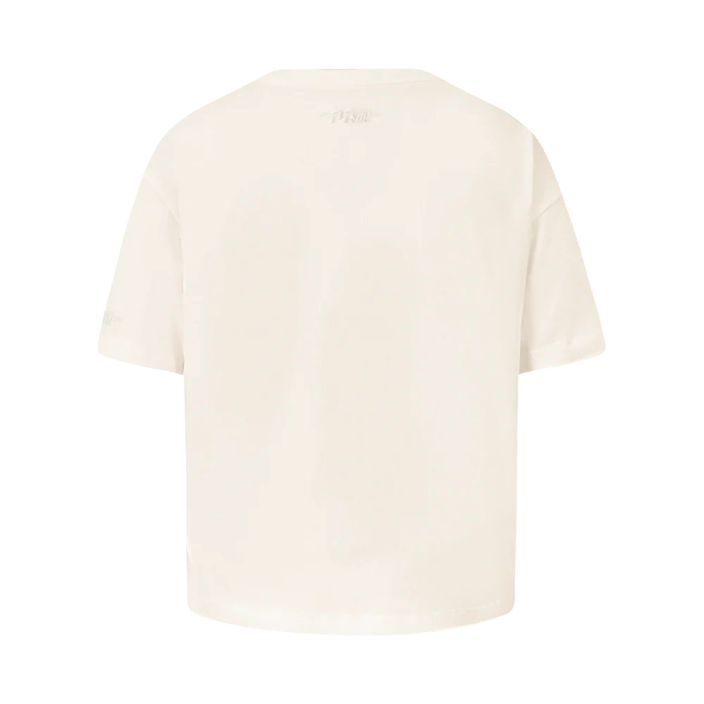 NBA DENVER NUGGETS NEUTRAL LITTLE GIRLS SHORT SLEEVE BOXY TEE (EGGSHELL) - Image 3